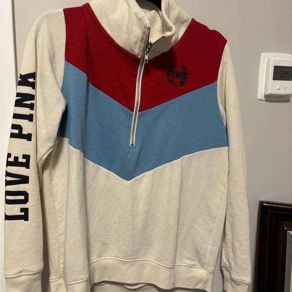 victroia secret pink half zip pull over - Picture 2 of 4